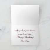 Elégante carte d'anniversaire de florale (Intérieur)