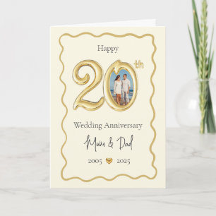 Elégante carte d'anniversaire du 20e Mariage - mam