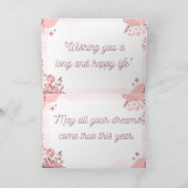 Elégante carte d'anniversaire florale joyeuse - pe (Intérieur)