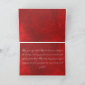 Elégante carte d'anniversaire Red Floral (Intérieur)