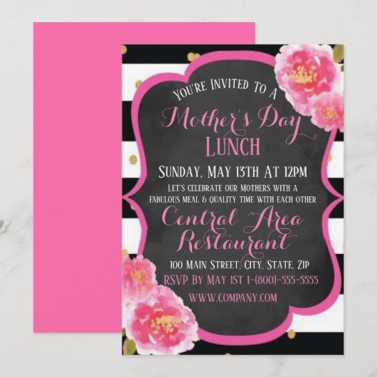 Élégante carte d'appartement pour la fête des mère (Devant / Derrière)