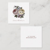 Elégante carte d'appel Boho Botanical Florals (Devant / Derrière)