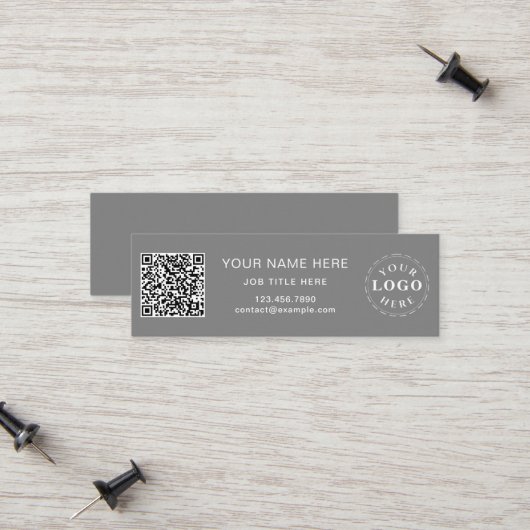 Elégante carte d'appel Compact Slate Grey pour Pro (Devant/Arrière en situation)