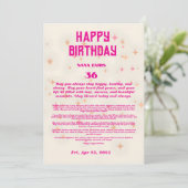 Élégante Carte de Bénédiction Anniversaire - Étoil (Debout devant)