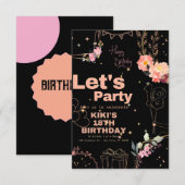 Élégante carte de bénédiction d'anniversaire perso (Devant / Derrière)