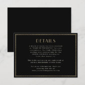 Elégante carte de boîtier bordé Art Déco (Devant / Derrière)