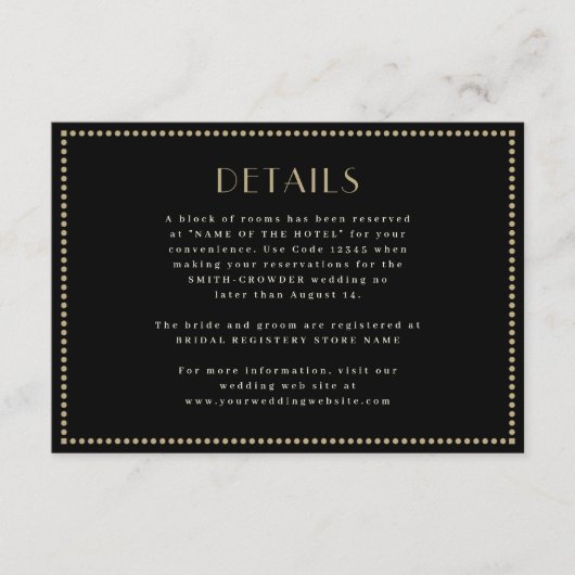 Elégante carte de boîtier bordé Art Déco (Devant)