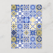 Elégante carte de boîtier citron et bleu méditerra (Dos)