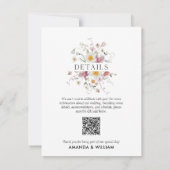 Élégante carte de boîtier de détails floraux (Dos)