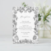 Élégante carte de boîtier de réception botanique f (Debout devant)