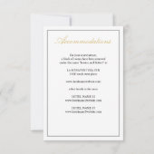 Élégante carte de boîtier de script or vertical (Dos)