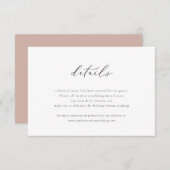 Élégante carte de boîtier Détails du script (Devant / Derrière)