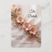 Élégante carte de boîtier en détail de pêche orang (Devant)