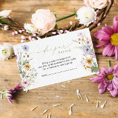 Élégante carte de boîtier Fleur sauvage à rabat