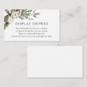 Élégante carte de boîtier floral hivernal (Devant / Derrière)