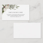 Élégante carte de boîtier floral hivernal (Devant / Derrière)