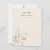 Élégante carte de boîtier Mariage à crème florale (Devant)