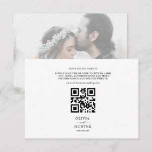 Élégante carte de boîtier Mariage blanc moderne