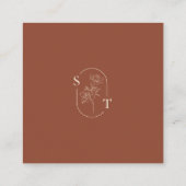 Élégante carte de boîtier Mariage en terre cuite (Dos)