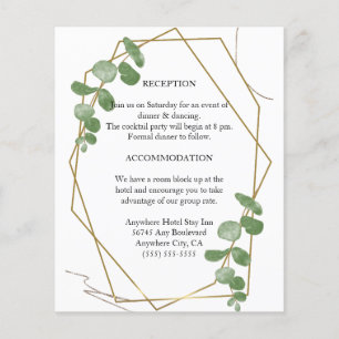 Élégante carte de boîtier Mariage Eucalyptus