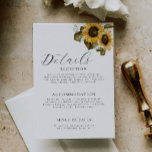 Élégante carte de boîtier Mariage jaune<br><div class="desc">Elégante carte d'invitation de mariage avec aquarelle illustrant des tournesols jaunes avec l'haleine du bébé. Customisez cet invitation en ajoutant des informations sur votre mariage,  y compris la réception,  l'hébergement et le site Web. Parfait pour un mariage d'été.</div>