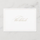 Élégante carte de boîtier pour Mariage blanc Détai (Devant)