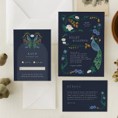 Elégante carte de boîtier RSVP Art Déco