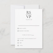 Élégante carte de boîtier RSVP classique (Devant)