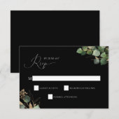 Elégante carte de boîtier RSVP couleur Aquarelle v (Devant / Derrière)