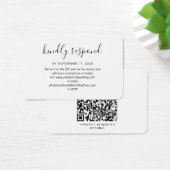 Elégante carte de boîtier RSVP de mariage de code  (Bureau)