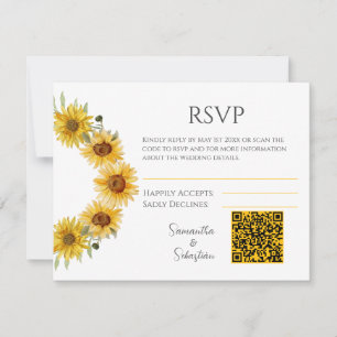 Elégante carte de boîtier RSVP pour mariage de tou