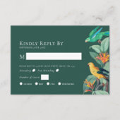 Elégante carte de boîtier RSVP pour mariage d'oise (Devant)