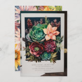 "Elégante carte de célébration de mariage" (Devant / Derrière)