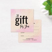 Elégante Carte de Certificat Cadeau Salon De Beaut (Bureau)