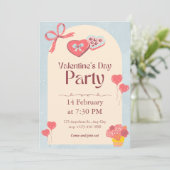 Élégante carte de cocktail de la Saint-Valentin (Debout devant)