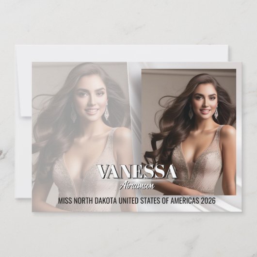 Élégante carte de composition autographe de style  (Devant)