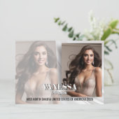 Élégante carte de composition autographe de style  (Debout devant)