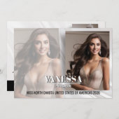 Élégante carte de composition autographe de style  (Devant / Derrière)