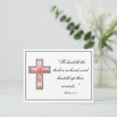 Élégante carte de condoléances chrétienne  (Debout devant)