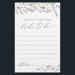 Elégante carte de conseil en Fête des mariées de l<br><div class="desc">Elégante carte de conseil en Fête des mariées de lavande Florale. Éléments correspondants disponibles. Voir la collection complète ici : https://www.zazzle.com/collections/trendy_elegant_flower_lavender_collection-119835281918261692</div>
