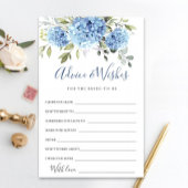 Elégante carte de conseil et de souhaits Blue Hydr