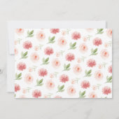 Elégante carte de conseil et de souhaits floraux r (Dos)