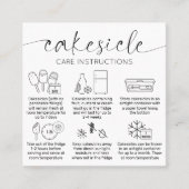 Élégante carte de consignes de soins minimaux pour (Devant)