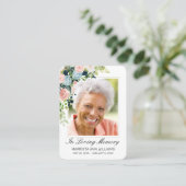 Elégante carte de couleur rose rose florale (Debout devant)