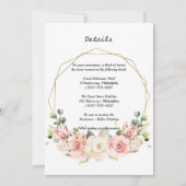 Elégante carte de détails de mariage. (Devant)