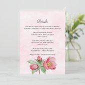 Elégante carte de détails de mariage. Invitation (Debout devant)