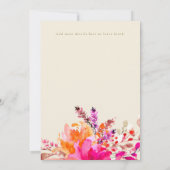 Élégante carte de détails de Mariage rose vif (Dos)