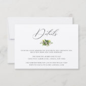 Elégante carte de détails Mariage aux citrons bota (Devant)