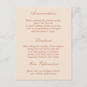 Élégante carte de détails Mariage de script en ter (Devant)