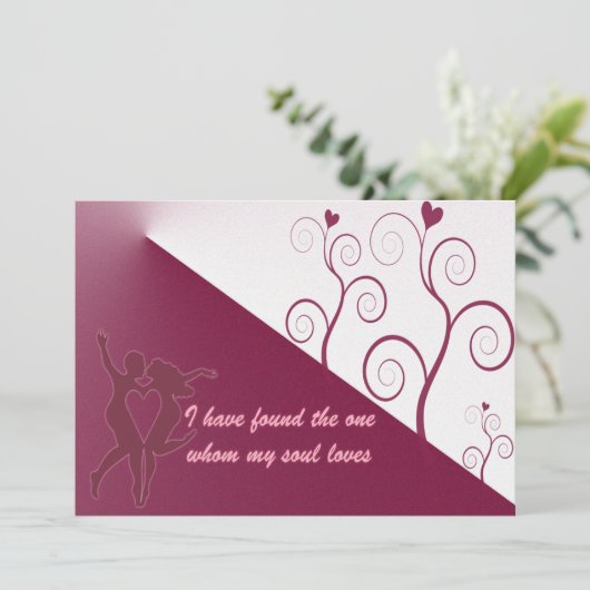 Elégante carte de devis d'invitation de mariage (Debout devant)